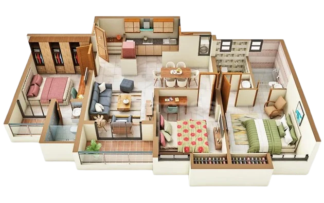 3 BHK Floorplan